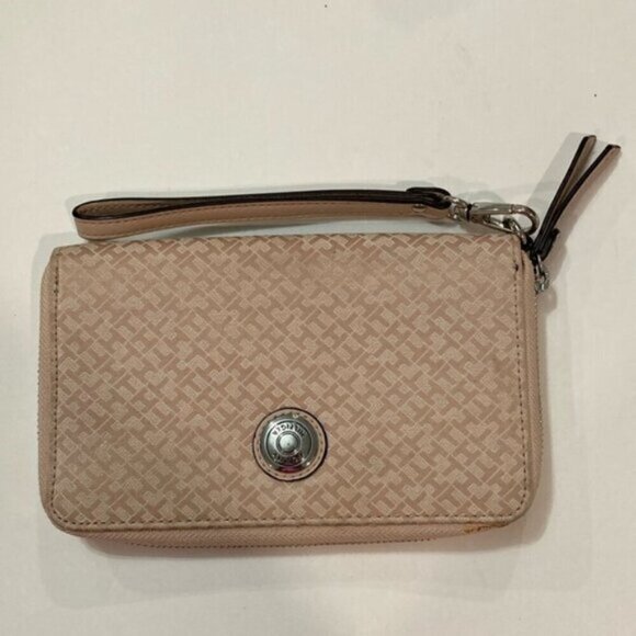 Tommy Hilfiger Pink MONOGRAM Zip around Canvas Wallet - Picture 2 of 11